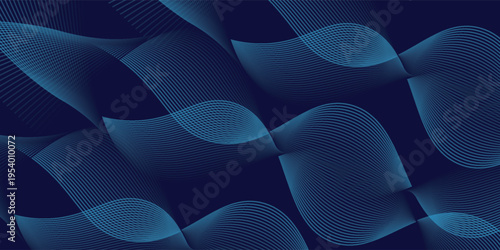 Abstract glowing wave lines on light blue background. Modern flowing wavy lines. Dynamic wave pattern. Futuristic concept. Suit for banner, poster, cover, brochure, flyer, website