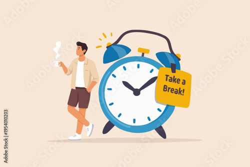 Man and Clock, Take a Break