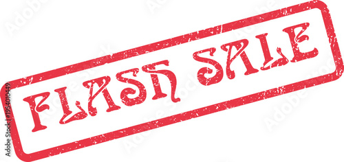A vibrant red flash sale stamp for limited time retail events and urgent discount offers
