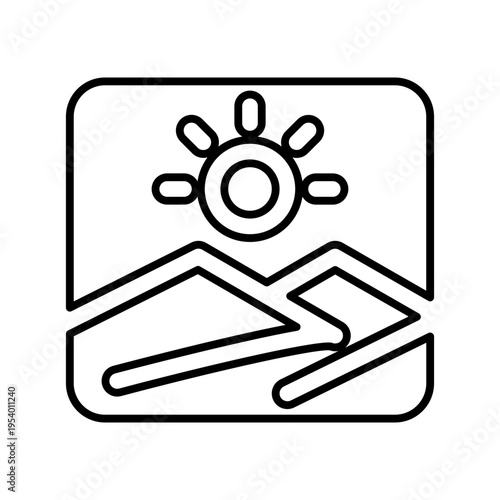 Sunrise view icon