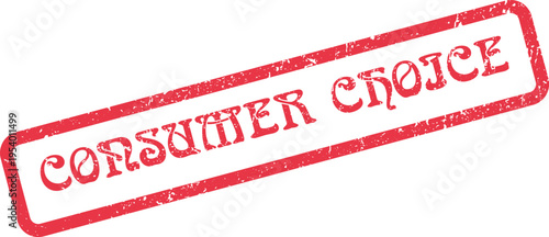 Red Grungy Consumer Choice Official Stamp for Empowering Customer Decisions and Freedom