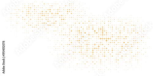 Gold falling down confetti background. Repeated golden dotted glitter pattern. Yellow, orange and golden dots