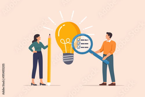 People with bright idea concept