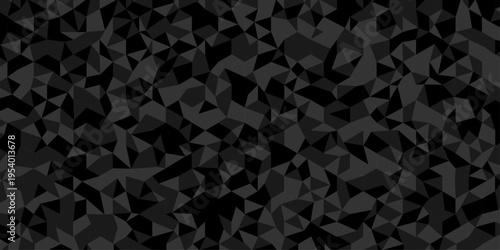Minimal abstract low polygon paper cubic black, gray wallpaper design. vector transparent polygon reangle square pattern. geometric wall tile metal cube triangle background.