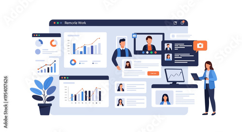 Digital Remote Work Management with Online Team Collaboration & Data Analysis Platform