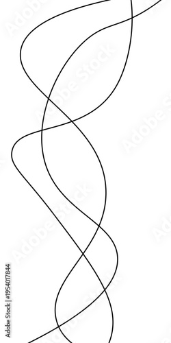 Abstract Black and White Flowing Curved Lines Vector Set, Minimal Wavy Line Art, Modern Dynamic Swirl Shapes, Elegant Motion Design Elements, Monochrome Fluid Line Background.