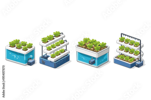 Modern hydroponic systems for growing leafy greens indoors with clean water technology