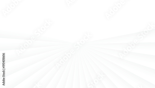 Abstract white perspective lines background converging towards the horizon point, clean modern design