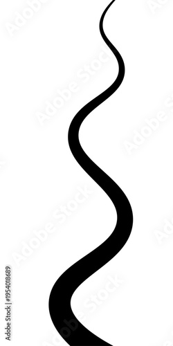 Abstract Black and White Flowing Curved Lines Vector Set, Minimal Wavy Line Art, Modern Dynamic Swirl Shapes, Elegant Motion Design Elements, Monochrome Fluid Line Background.