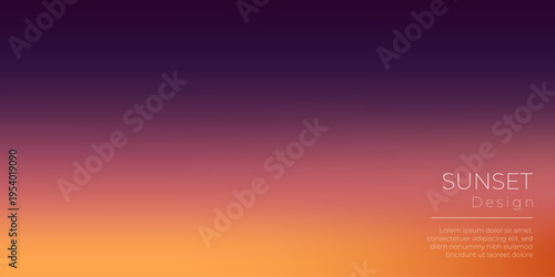 Abstract Blurred Background with Gradient. Sunset Blur Banner with Gradient. Abstract Soft Gradient Landscape Night. Blurred Background Design Sun Set for Web Social Media Business Card cover banner