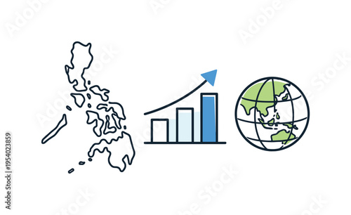 Business expansion strategy and regional market analysis within an archipelago economy supporting international trade and entrepreneurial opportunities, a clean Philippines map