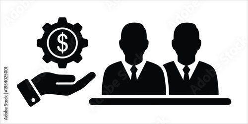 Business partnership and financial investment concept