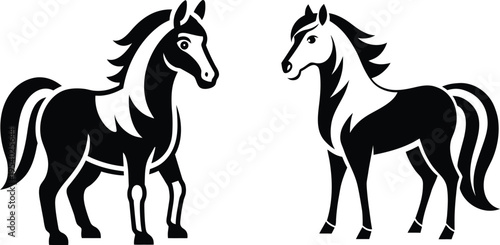 horse silhouette illustration vector