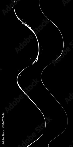 Monochrome Fluid Line Background, Abstract Black and White Flowing Curved Lines Vector, Modern Dynamic Swirl Shapes, Elegant Motion Design Elements.