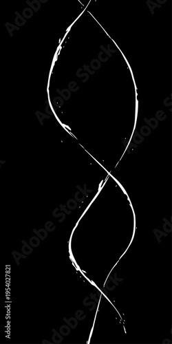 Monochrome Fluid Line Background, Abstract Black and White Flowing Curved Lines Vector, Modern Dynamic Swirl Shapes, Elegant Motion Design Elements.