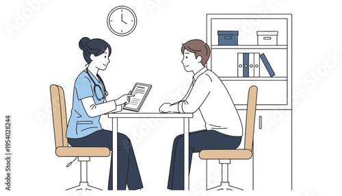 Doctor consultation with a patient in a modern medical office setting