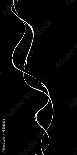Monochrome Fluid Line Background, Abstract Black and White Flowing Curved Lines Vector, Modern Dynamic Swirl Shapes, Elegant Motion Design Elements.