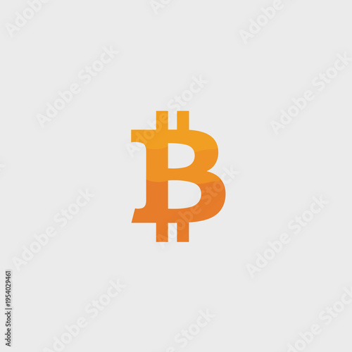 Bitcoin symbol in orange gradient color. Represents financial technology and digital currency concepts. Useful for articles on cryptocurrency or financial investment.