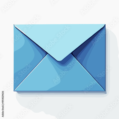 Blue envelope with a smooth surface and sharp edges. This image represents communication, mailing, or sending messages. Useful for articles on digital communication or postal services.