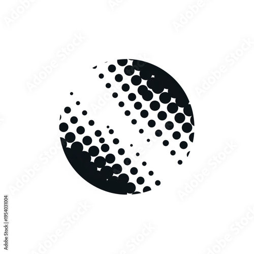 Black Golf Ball with Dots Pattern.