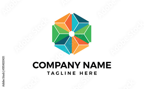 Logo made with translucent shapes