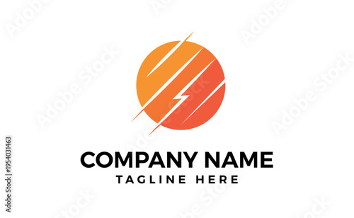 Lightning Bolt Circle Gradient