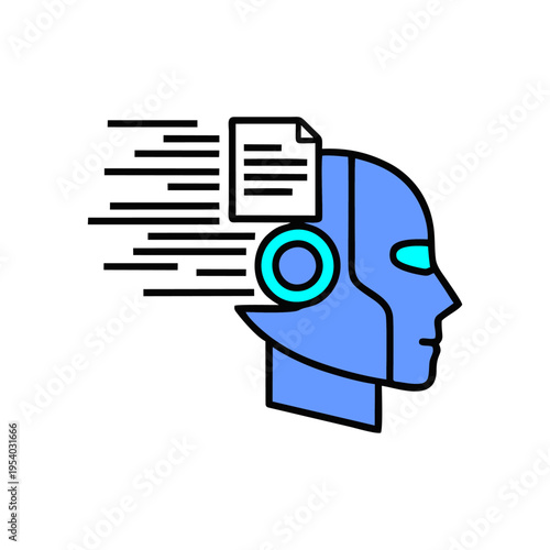 Robot head with document and data transfer