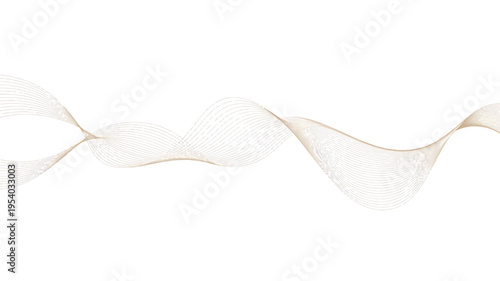 An abstract design featuring a minimalist wave pattern with smooth curves
