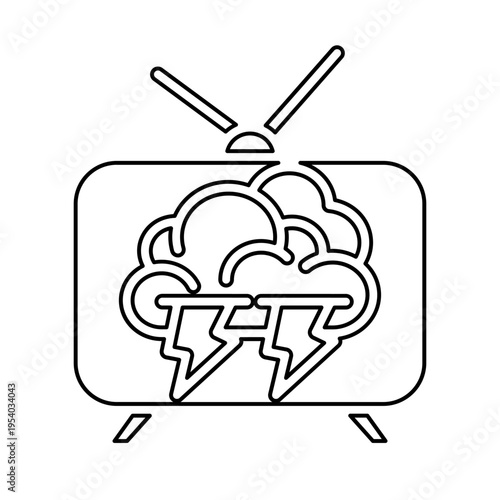 Thunder weather report TV icon