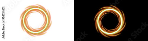 Foto PNG  image of Mesmerizing swirling golden light portal creating an abstract ener