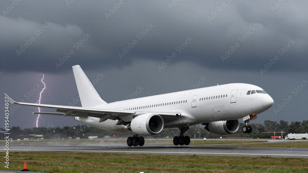 Fototapeta premium Dramatic Takeoff Stormy Sky