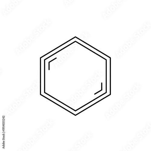 Benzene Ring Chemical Structure Diagram.
