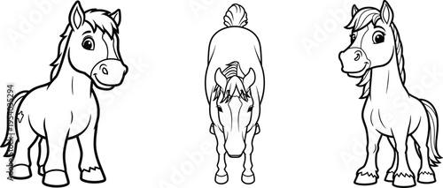 horse vector illustration horses vector set animal, silhouette, horse, vector, mammal, illustration