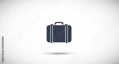 Black Suitcase Luggage Bag Travel Icon.