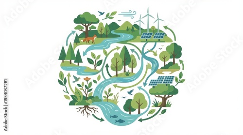 Eco friendly sustainable earth concept.