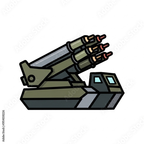 Multiple Rocket Launcher System Illustration.