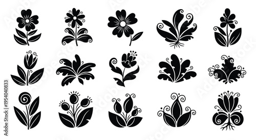 A diverse collection of various types of leaves showcasing nature's intricate designs