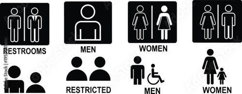 Restroom and accessibility signs