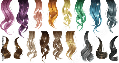 Long Wavy Colored Hair Extensions – Clip-In Synthetic Hair in Pastel & Natural Shades, Heat Resistant Fashion Hair Strands for Women