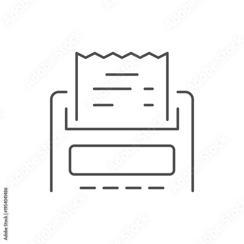 Pos terminal receipt line icon