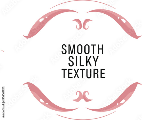 Smooth silky hair texture concept banner with elegant flowing curves minimal beauty design vector illustration