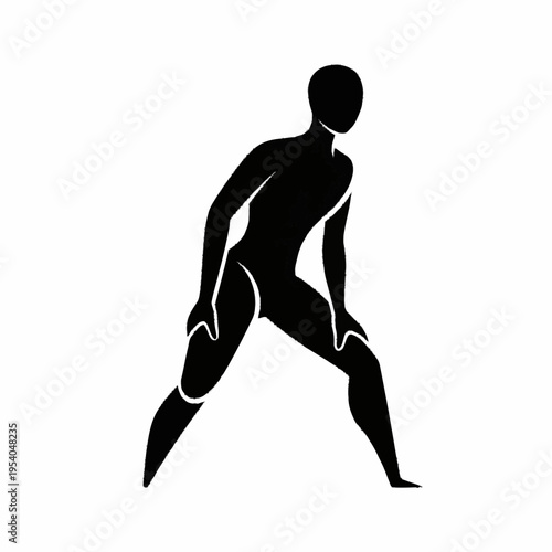 Dynamic silhouette of a person in a lunge pose.