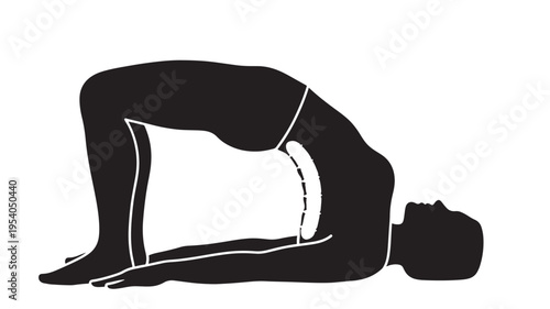 Woman doing child yoga pose on mat with knees bent and arms stretched out featuring exercise, fitness, stretching with meditation and relaxation