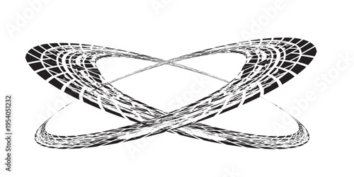 Tire tread marks, wheel textures, tire marks - car racing, motocross, drift, rally, off-road and others. Vector black isolated texture in grunge style with splashes.eps10