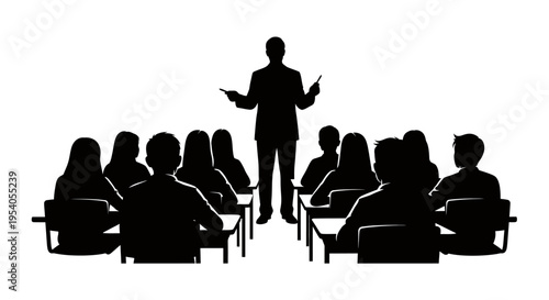 Businessman giving presentation to a group of people in a meeting room