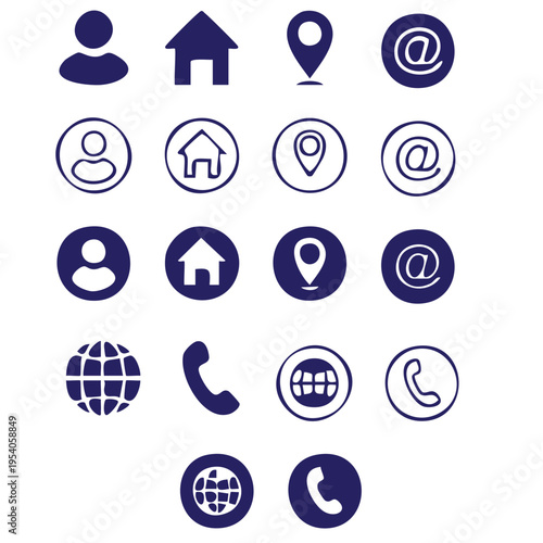 collection of social media and communication icons