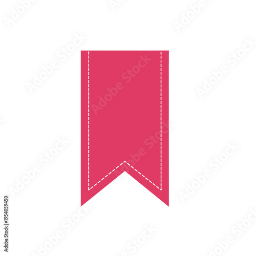Pink ribbon with stitching design, suitable for use in crafting and decoration. Concepts include celebration, awards, or branding, useful for marketing materials or event invitations.