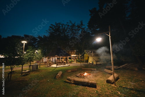 Glamping campsite with camp...