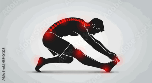 person experiencing back and joint pain.