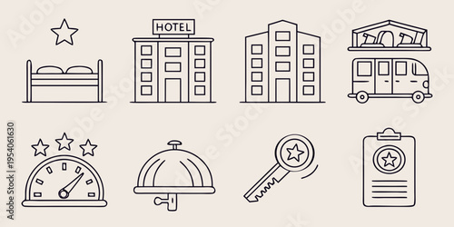 Hotel and accommodation line star building